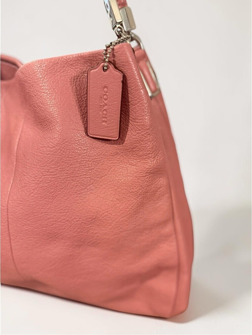 COACH Phoebe Pebbled Leather Shoulder Hand Bag Shadow Rose Pink NWT F34495 - Picture 5 of 16